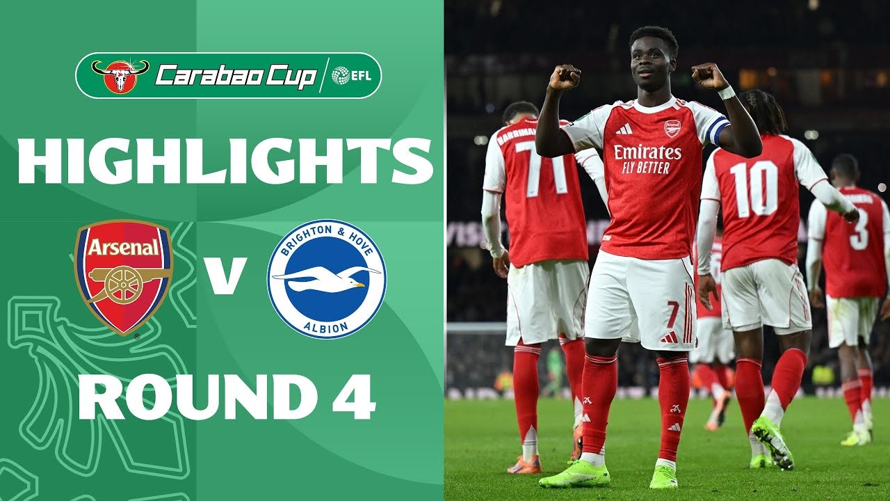 #ไฮไลท์ฟุตบอล [ อาร์เซน่อล 2 - 0 ไบรท์ตัน ] คาราบาว คัพ อังกฤษ 2025/30.10.68