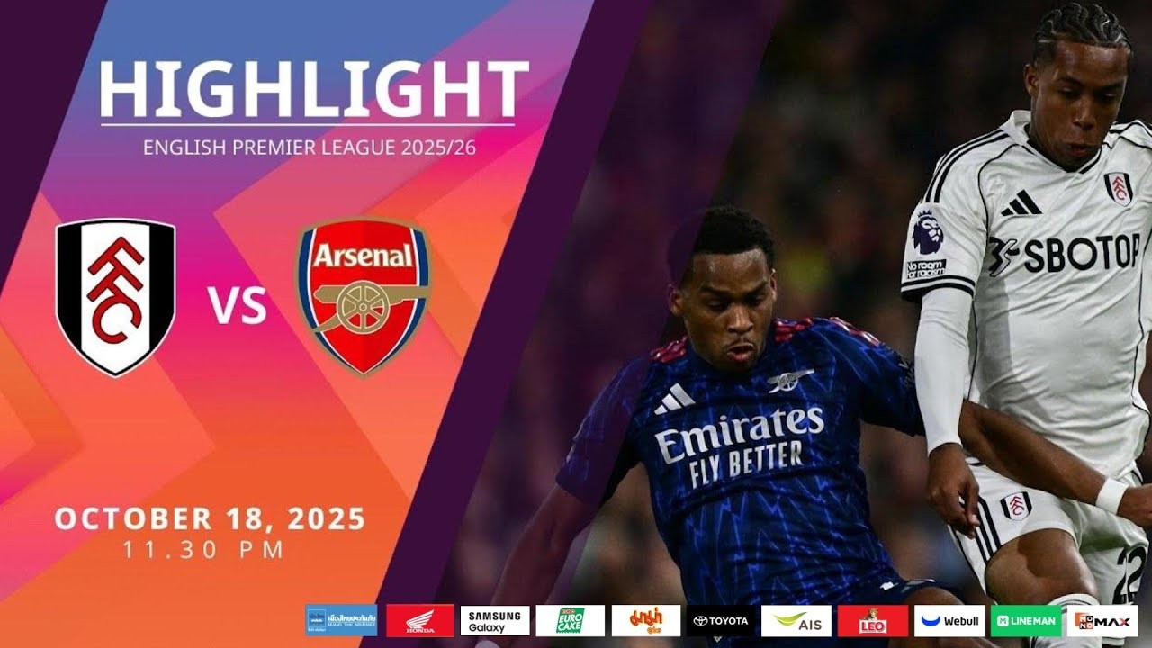 #ไฮไลท์ฟุตบอล [ ฟูแล่ม 0 - 1 อาร์เซน่อล ] พรีเมียร์ลีก อังกฤษ 2025/19.10.68