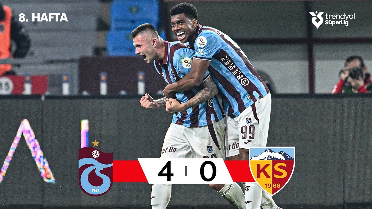 #ไฮไลท์ฟุตบอล [ แทร็บซอนสปอร์ 4 - 0 เคย์เซริสปอร์ ] ตุรกี ซุปเปอร์ลีก 2025/4.10.68