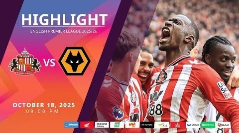 #ไฮไลท์ฟุตบอล [ ซันเดอร์แลนด์ 2 - 0 วูล์ฟแฮมป์ตัน ] พรีเมียร์ลีก อังกฤษ 2025/19.10.68
